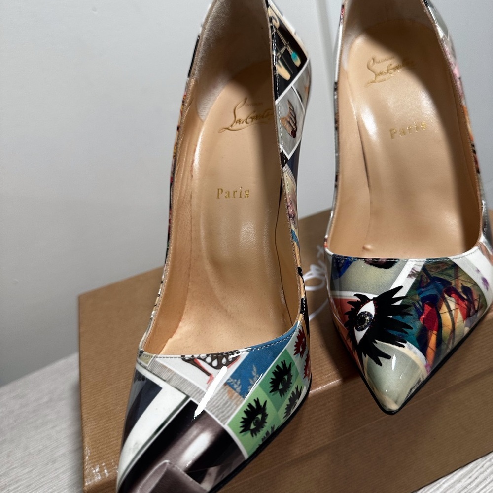 Christian Louboutin Pigalle Follies 100 Patent Collage Multi - size 41 - Picture 6 of 7